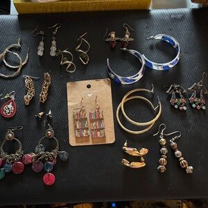 Lot of 14 Pairs of Earrings